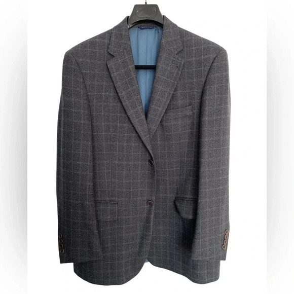 Tommy  Hilfiger plaid gray blazer - Picture 1 of 9